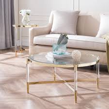 Silver Orchid Henderson Acrylic Cocktail Table Gold Coffee Table Acrylic Coffee Table Art Deco Coffee Table