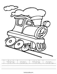 I Think I Can I Think I Can Worksheet Train Coloring Pages T Is For Train Valentines Day Coloring Page