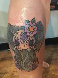 From art skull tattoo's store. My Elephant Sugar Skull Skull Tattoos Girly Skull Tattoos Sugar Skull Tattoos