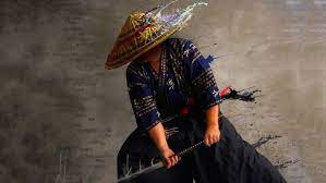1920x1080 Samurai Straw Hat Katana Traditional Japanese Clothes Original Resolution Japanese Outfits Samurai Katana Illustration