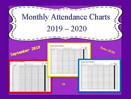 Monthly Attendance Chart 2019 2020