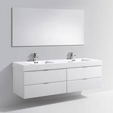 Designed to complement any decor scheme, the fresca allier modern double sink bathroom cabinet features soft closing doors and handy. 72 Drake Double Sink Wall Mounted Bathroom Vanity Tgw7792