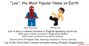 Welcome to the wonderful world of awesomely adorable surnames as baby names. Lee Probably The Most Popular Surname In The World