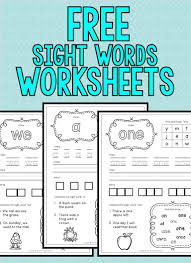Free Sight Words Worksheets Kindergarten Kindergarten Worksheets Sight Words Sight Words Kindergarten Sight Word Worksheets