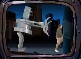 Did You Know The Man Being Chased By The Robot Is Writer Dan Povenmire Who Is Also Co Creator Of Phineas Spongebob Halloween Spongebob Five Nights At Freddy S