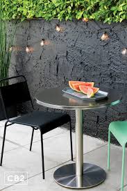 Watermark Stainless Steel Bistro Table Reviews Cb2 In 2020 Bistro Table Table Modern Patio Furniture