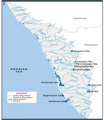 The map shows kerala state with cities, towns, expressways, main roads and streets, cochin international airport (iata code: Jungle Maps Map Of Kerala Districts