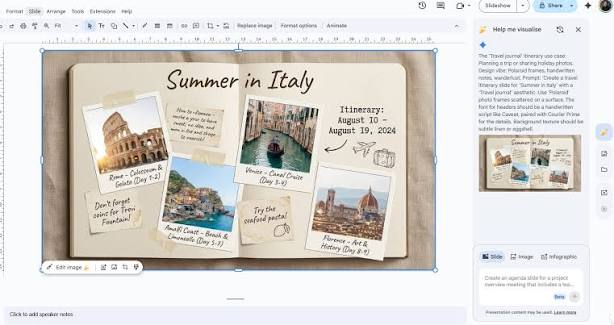 Use Google Workspace with Gemini to generate high-quality images from a  prompt to enrich your content in Slides, Docs, and more.