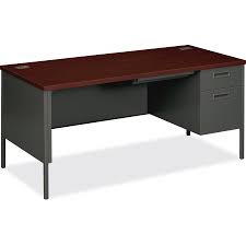 Brands, computer desks, corner and l shaped desks, desk components, desk risers, executive desks, hutches, standing desks, and writing desks. Hon P3265r Ns Hon Metro Classic P3265rns Steel Right Single Pedestal Desk Honp3265rns Hon P3265r Ns Office Supply Hut