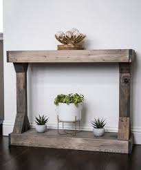 Place This Console Table Against A Wall Or Behind A Sofa To Add Convenient Flat Surfaces To You In 2020 Small Console Tables Farmhouse Console Table Wood Console Table