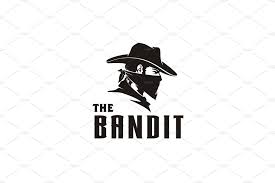 Bandit Cowboy Hat Scarf Mask Logo Bandit Mask Logo Design