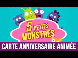 Carte d'anniversaire cool avec thème bd. 5 Petits Monstres Joyeux Anniversaire Carte Anniversaire Animee Youtube