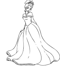 Kids are not exactly the same on the. Princess Tiana Is Wearing A Beautiful Gown Coloring For Kids Dress Drawing Easy Princess Drawings Disney Princess Dresses