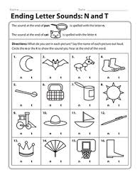 Free Worksheets Kindergarten Ending Sounds Free Printable Letter Sounds Writing Worksheets First Grade Reading