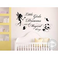 Maybe you would like to learn more about one of these? Nursery Wall Sticker Quote Little Girls Dreams Magical Things Bedroom Wall Decor Decal