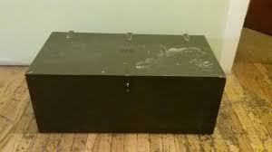 Military Foot Locker Wood And Metal Trunk Wooden Chest Etsy Wooden Chest Wood And Metal Military Decor