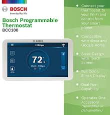 Its large touch screen is great for viewing. Bosch Bcc100 Connected Control Smart Phone Wi Fi Thermostat Works With Alexa Touch Screen Amazon Com