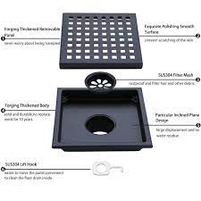 6 Inch Removable Multipurpose Invisible Stainless Shower Drain Hair Trap Lasercut Design