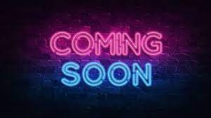 Coming Soon Neon Sign Purple And Blue Glow Neon Text Brick Wall Lit By Neon Lamps Night Lighting On The Wall Neon Signs Neon Lamp Coming Soon Neon Sign