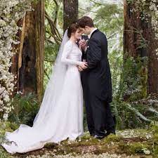 Bellas hochzeitskleid von carolina herrera ist nicht nur wunderschön, sondern auch unbezahlbar. Kristen Stewart Langarmliges Brautkleid In Der Dammerung Bella Swan Brautkleid Film Hochzeit Bella Und Edward Hochzeit