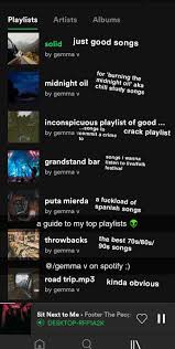 You can use playlist names generator for your spotify playlists, soundcloud, youtube playlists or long videos, or any other type of playlist. My Spotify Playlists Playlist Names Ideas Best Spotify Playlists Song Playlist