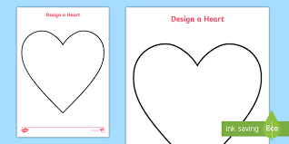 heart template printable design a heart worksheet
