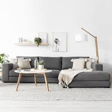 Nordic home stool house design rose furniture home decor pink decoration home room decor. This Simple Grey Couch In This Very White Space Makes It Super Scandinavia In 2020 Scandinavian Design Living Room Living Room Decor Apartment Living Room Scandinavian