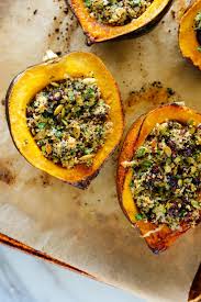 Vegetarian Stuffed Acorn Squash Recipe Cookie And Kate Recipe Stuffed Acorn Squash Vegetarian Acorn Squash Recipes Vegetarian Main Dishes