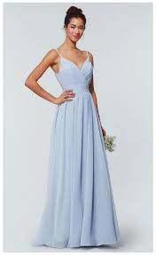 Kleinfeld Long Chiffon Bridesmaid Dress With Pleats Baby Blue Bridesmaid Dresses Long Blue Bridesmaid Dresses Long Chiffon Baby Blue Bridesmaid Dresses Long