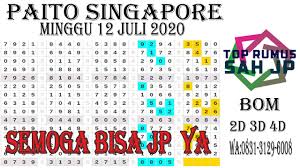 Tarikan Paito Sgp Jitu 12 Juli 2020 Singapore Jitu Youtube