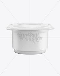 Free for personal and commercial use zip file includes: Yogurt Packaging Mockup In Pot Tub Mockups On Yellow Images Object Mockups