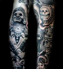 Most aztec tattoos are in black and white, as these are the traditional colours that dominate aztec art. 250 Amazing Aztec Tattoo Designs And Ideas Body Art Guru