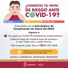 Cabe señalar que en tabasco la situación ha afectado a los altos funcionarios: Ssalud Tabasco On Twitter Conoce Tu Nivel De Riesgo Ante El Covid19 Entrando A Https T Co Trnw3njfpq Esta Guia Estadistica Y Preventiva Te Brinda Recomendaciones Para Reducir La Posible Gravedad De La Enfermedad De