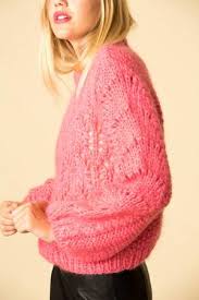 Ganni Julliard Mohair Pullover Hot Pink Garmentory