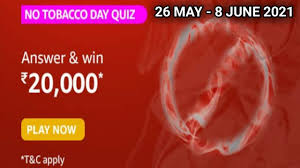 Ask questions and get answers from people sharing their experience with alcohol. Amazon No Tobacco Day Quiz Answers Today Win 20000 Amazon Pay Balance 26 May 2021 Youtube