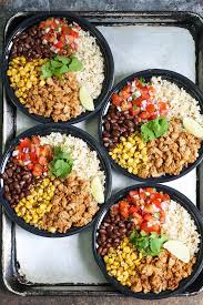 Chicken Burrito Bowl Meal Prep Rezept Mahlzeit Essensrezepte Rezepte