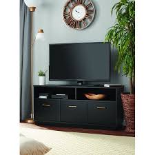 Mainstays 3 Door Tv Stand Console For Tvs Up To 50 Blackwood Finish Walmart Com In 2020 Contemporary Tv Stands Tv Stand Console Tv Console Design