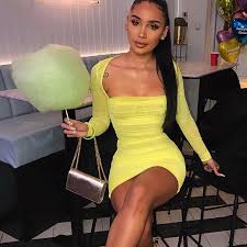 Maybe you would like to learn more about one of these? Acheter Femmes Jaune Maille Sheer A Manches Longues Robe Moulante Sexy Trasparent Party Club Porter Mini Robe Courte Robe Gaine Crayon Robes De 7 57 Du Uinfashion Fr Dhgate Com