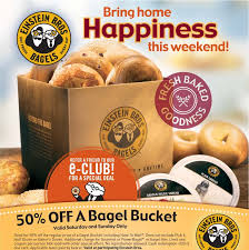 Your einstein bros loyalty club membership gives you special deals, new product announcements and birthday treats bagels reloadable gift cards let you give the gift of a hearty Einstein Bros 50 Off Bagel Bucket Coupon Addictedtosaving Com