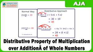 The distributive property states that we can solve this problem a different way since we have a single term being multiplied by a group of two or more terms added together. Distributive Property Of Multiplication Over Addition Of Whole Numbers Youtube