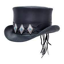 Voodoo Hatter El Dorado Top Hat W Concho American Hat Makers Head N Home Hats For Men Leather Top Hat Fancy Hats