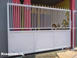 Kayu, besi, tembok, berbagai 54. Harga Pintu Pagar Minimalis Besi Pintu Pagar Semi Tempa Dan Pagar Gudang Model Terbaru Update Juli 2021