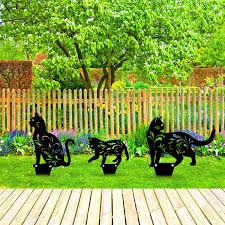 A few more tips for protecting garden art and outdoor items from the elements: Buy Uratot 3 Pack Metal Cat Garden Statues Black Cat Silhouette Cat Decorative Garden Stakes Garden Outdoor Statues Animal Stakes For Yard Decor And Lawn Ornaments Online In Indonesia B08rsbvk8f