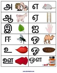 Free Printable Tamil Vowels Chart With Pictures Uyir