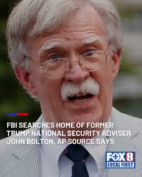 The FBI is searching the Maryland home of John Bolton, who served in  President Donald Trump's first administration as national security adviser  but later became critical of the president.