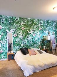 Soothings View Of Banana Leaves Wallpaper Wall Mural Wallpaper Walls Bedroom Trees Wallpaper Bedroom Wallpaper Bedroom