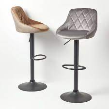 Sorry, there were no results. Henley Velvet And Faux Leather Height Adjustable Bar Stool Grey