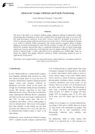 Pdf Adolescents Gadget Addiction And Family Functioning