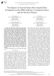 Malaysia's progressive personal income tax system involves the tax rate increasing as an individual's income in malaysia, the tax year begins on 1 january and ends on 31 december, in simple accordance with the calendar year. Pdf The Impact Of Aircraft Spare Parts Import Duty Exemption On The Mro Industry S Competitiveness And Its Services Export