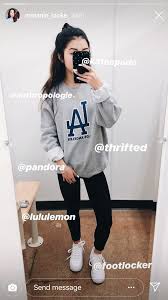 Black And White Air Forces Outfit Black Leggings W Oversized Sweater White Nike Air Forces And Simple Jewelry Melani Cute Outfits With Leggings Outfits With Leggings Nike Air Force Outfit